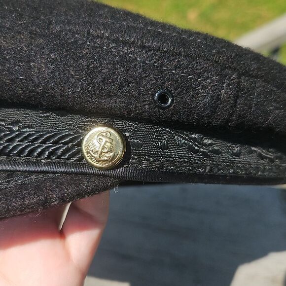 Vintage Wool Fisherman’s Cap – Black – Pure Wool - Picture 3 of 6